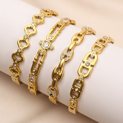 18K Gold Plated Stainless Steel Chain Bracelet